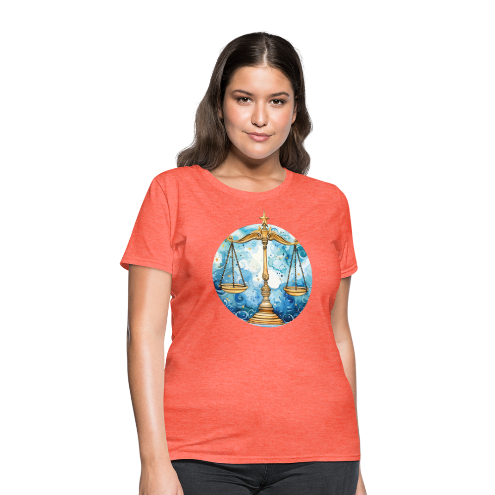 Women's Mythical Libra T-Shirt - heather coral