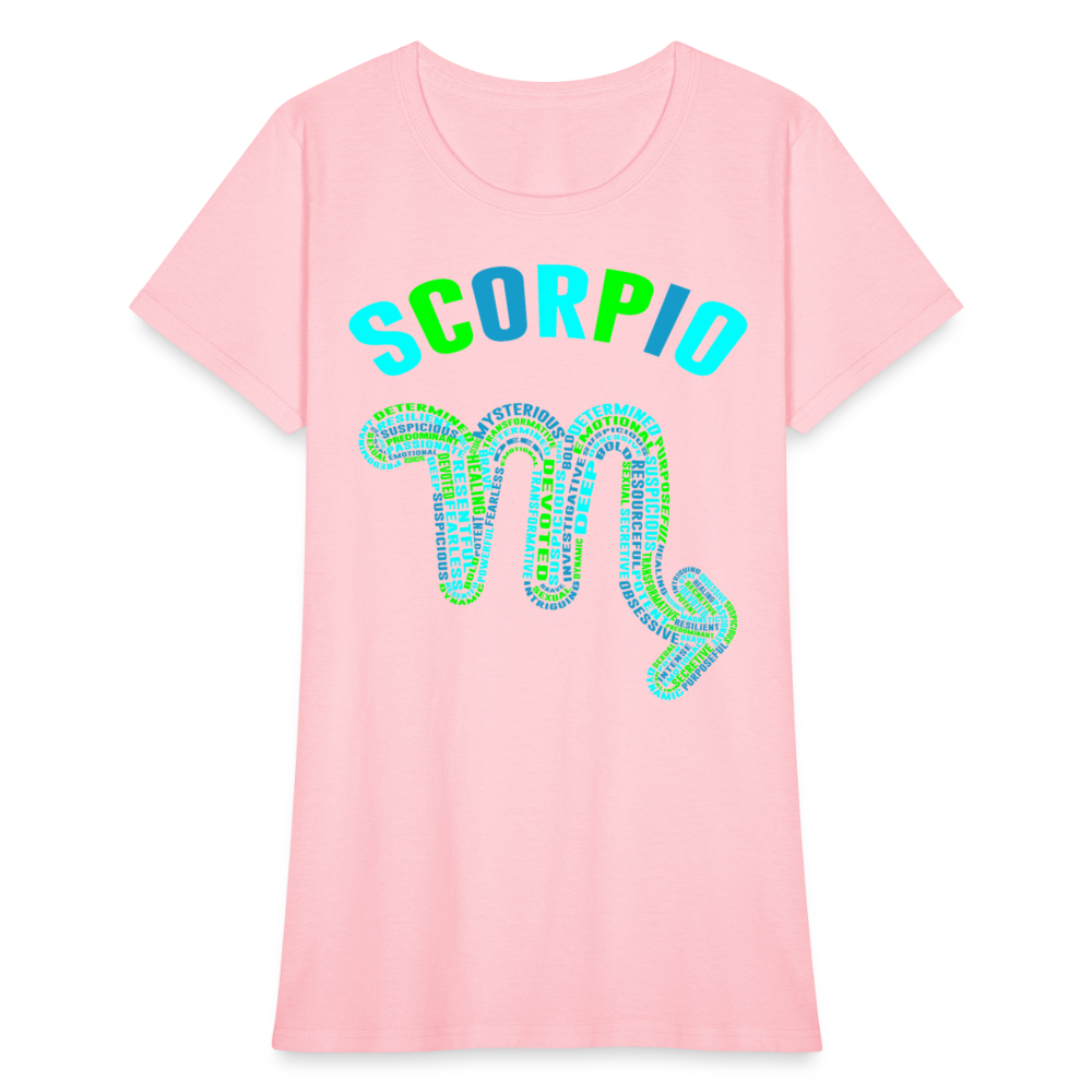 Women's Power Words Scorpio T-Shirt - pink