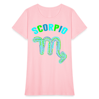 Thumbnail for Women's Power Words Scorpio T-Shirt - pink