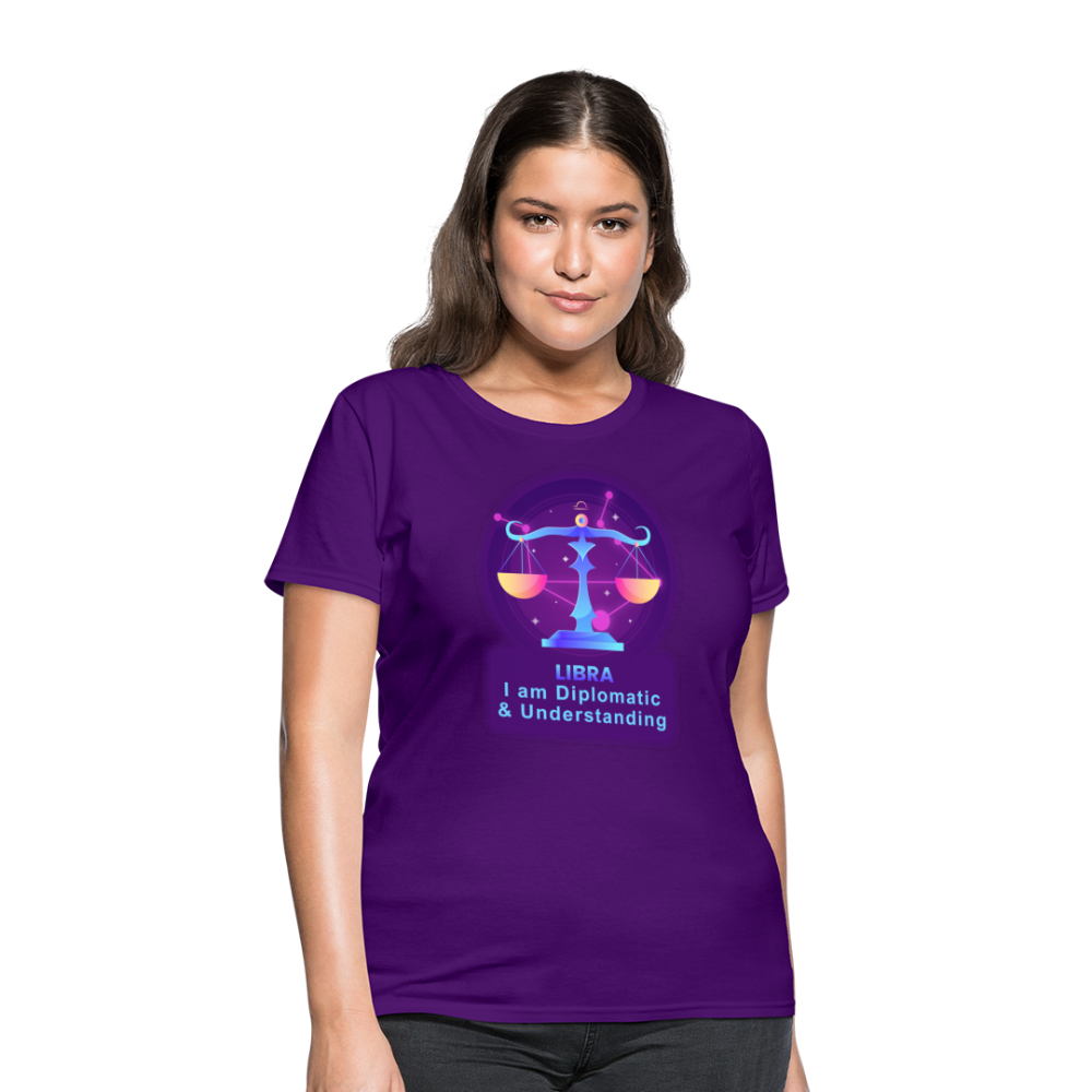 Women's Neon Libra T-Shirt - purple