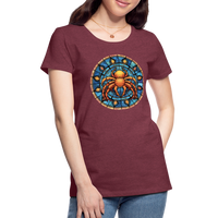 Thumbnail for Women’s Mosaic Cancer Premium T-Shirt - heather burgundy