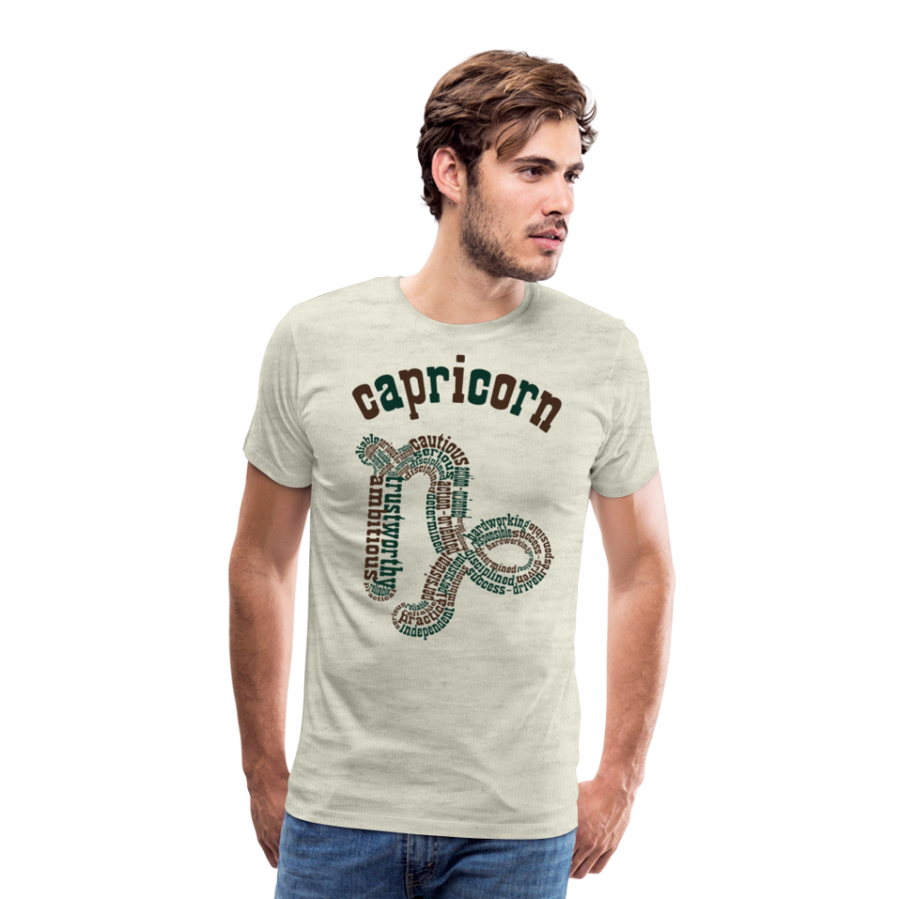 Men's Power Words Capricorn Premium T-Shirt - heather oatmeal