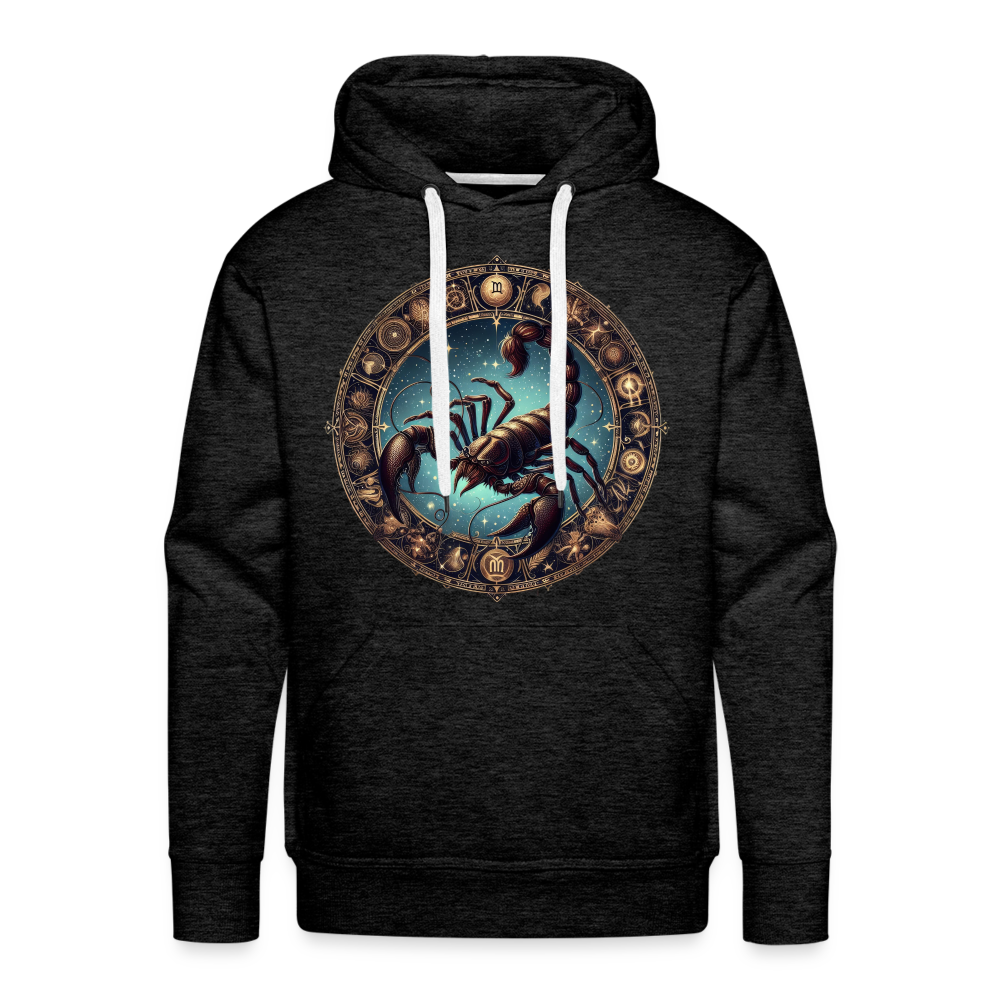 Men’s Mythical Scorpio Premium Hoodie - charcoal grey