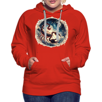 Thumbnail for Women’s Mythical Scorpio Premium Hoodie - red