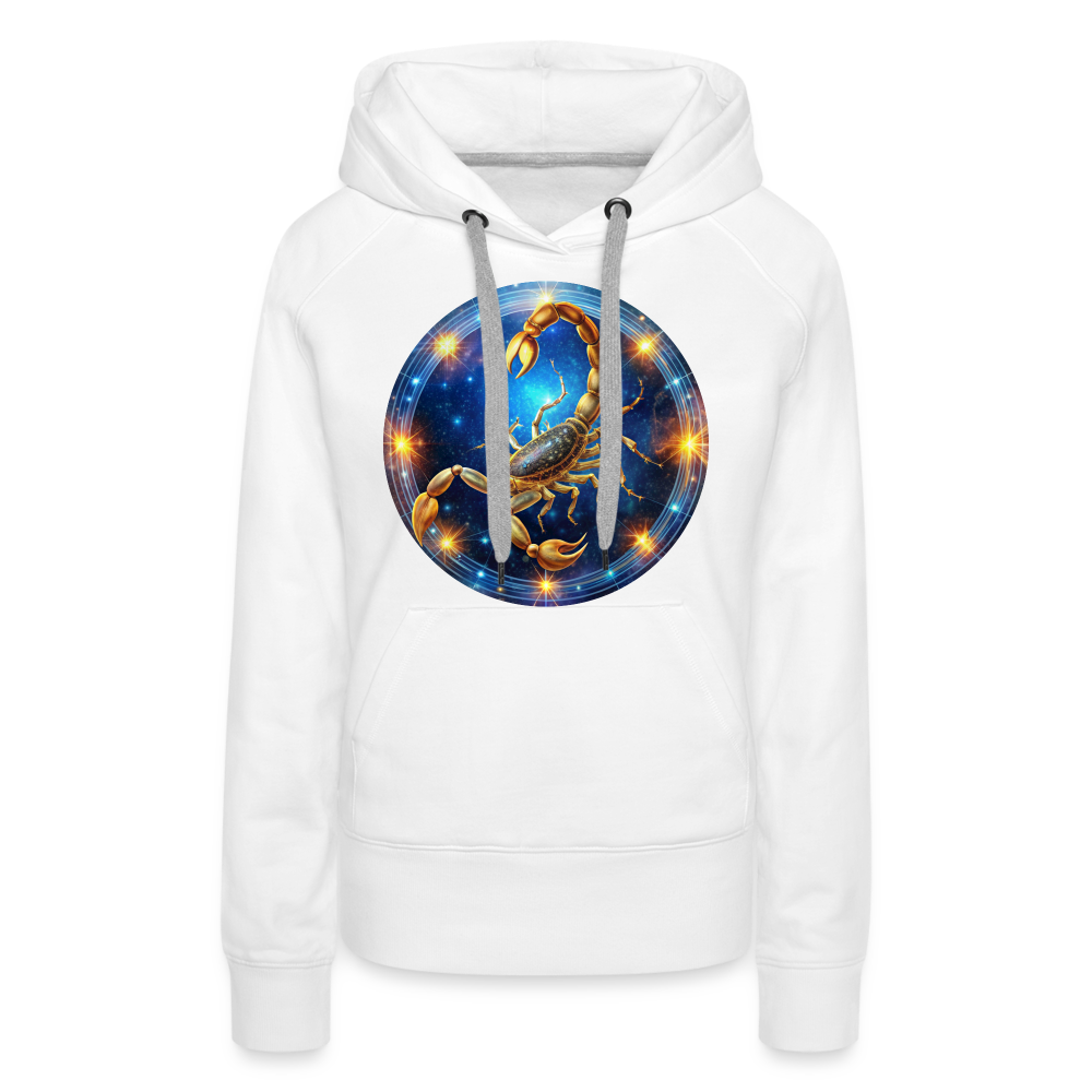 Women’s Mystic Scorpio Premium Hoodie - white