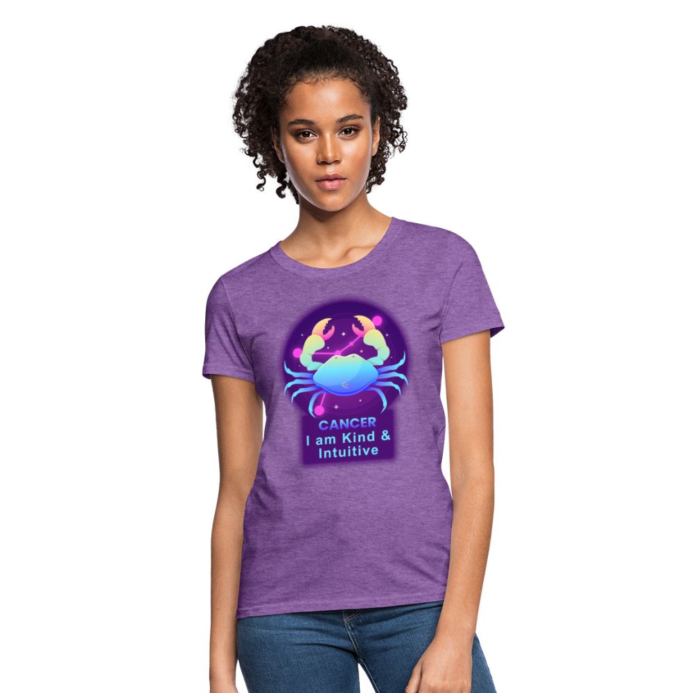 Women's Neon Cancer T-Shirt - purple heather