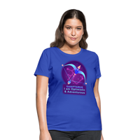 Thumbnail for Women's Neon Sagittarius T-Shirt - royal blue