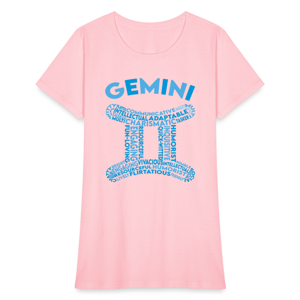 Women's Power Words Gemini T-Shirt - pink