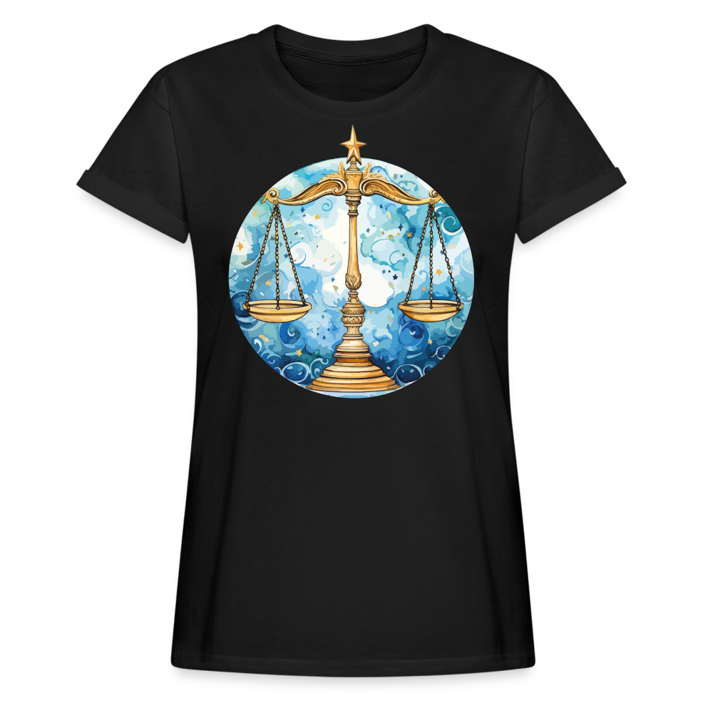 Women's Mythical Libra Relaxed Fit T-Shirt - black