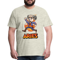 Thumbnail for Men's Playful Aries Premium T-Shirt - heather oatmeal