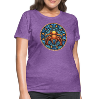 Thumbnail for Women's Mosaic Cancer T-Shirt - purple heather