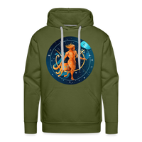 Thumbnail for Men’s Mythical Sagittarius Premium Hoodie - olive green