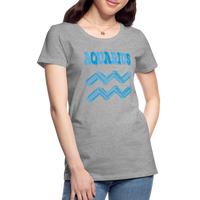 Thumbnail for Women's Power Words Aquarius Premium T-Shirt - heather gray