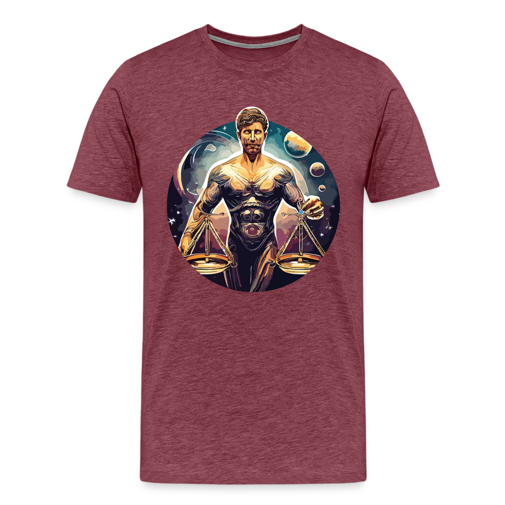 Men's Mythical Libra Premium T-Shirt - heather burgundy