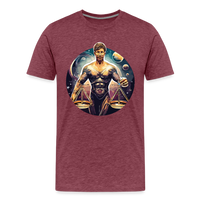 Thumbnail for Men's Mythical Libra Premium T-Shirt - heather burgundy