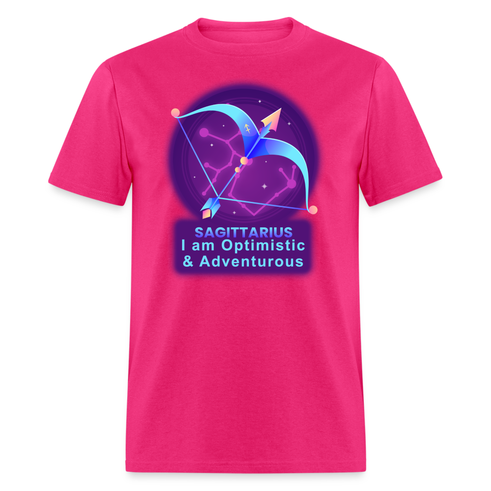 Men's Neon Sagittarius Classic T-Shirt - fuchsia