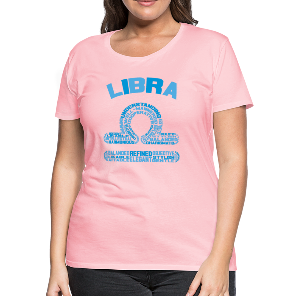 Women's Power Words Libra Premium T-Shirt - pink