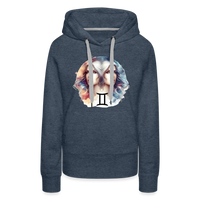 Thumbnail for Women’s Mythical Gemini Premium Hoodie - heather denim