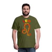 Thumbnail for Men's Power Words Leo Premium T-Shirt - olive green