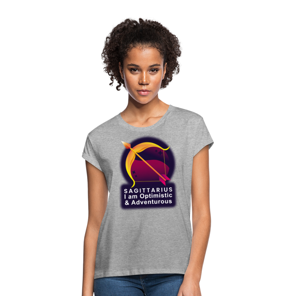 Women's Glow Sagittarius Relaxed Fit T-Shirt - heather gray