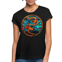 Thumbnail for Women's Mosaic Pisces Relaxed Fit T-Shirt - black