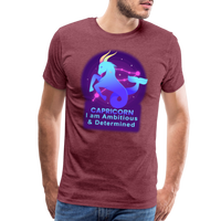 Thumbnail for Men's Neon Capricorn Premium T-Shirt - heather burgundy