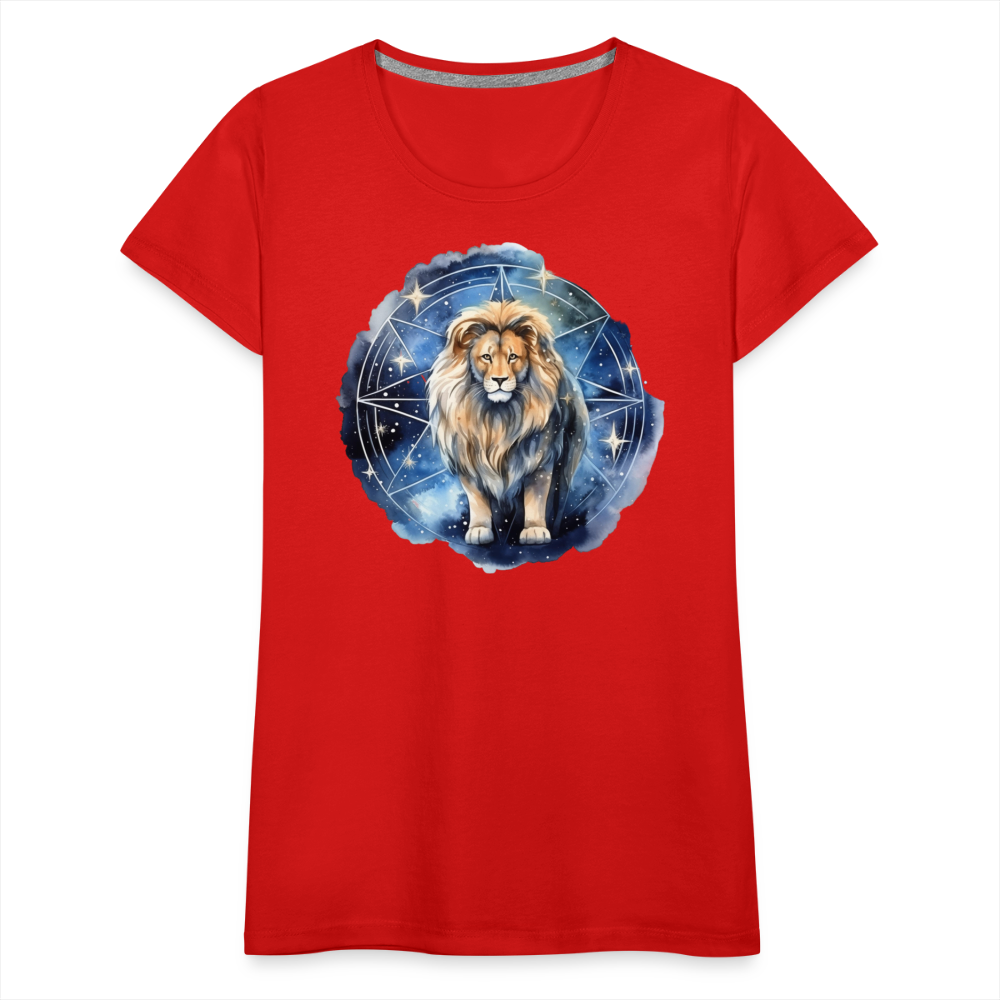 Women's Mythical Words Leo Premium T-Shirt - red