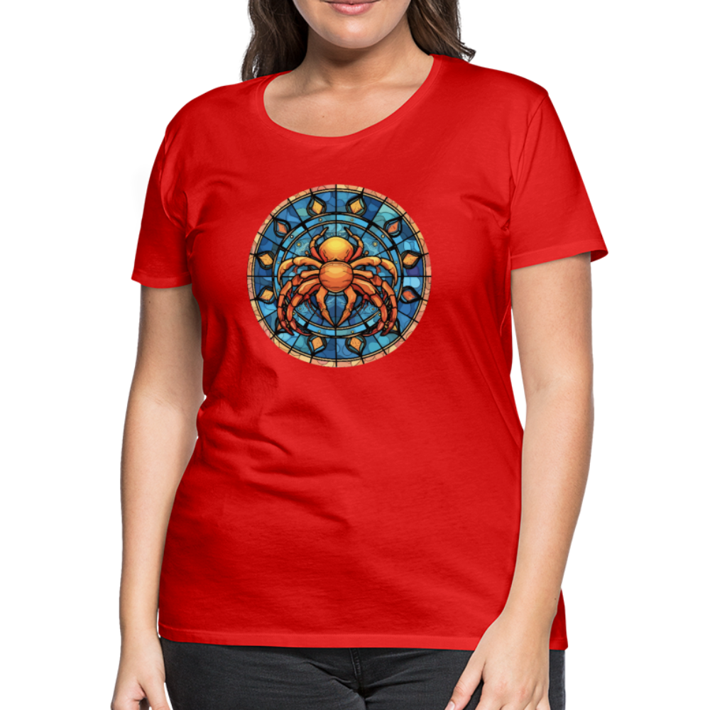 Women’s Mosaic Cancer Premium T-Shirt - red