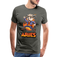 Thumbnail for Men's Playful Aries Premium T-Shirt - asphalt gray