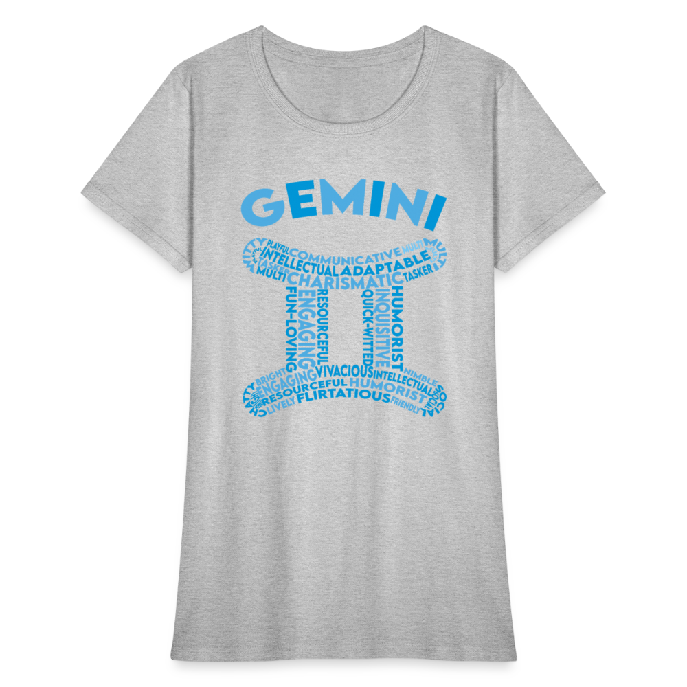 Women's Power Words Gemini T-Shirt - heather gray