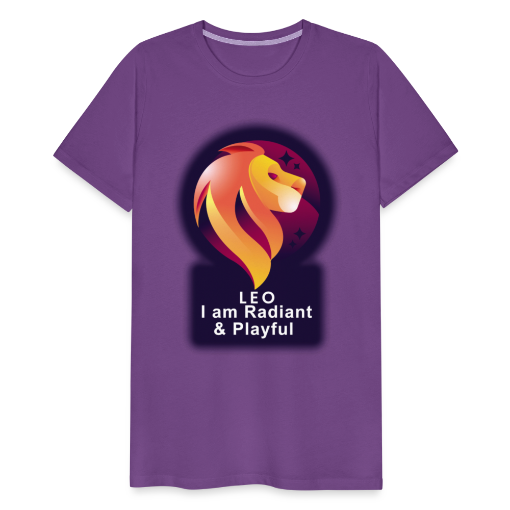 Men's Glow Leo Premium T-Shirt - purple