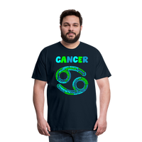 Thumbnail for Men's Power Words Cancer Premium T-Shirt - deep navy