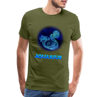 Thumbnail for Men's Aquarius Premium T-Shirt - olive green