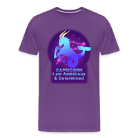 Thumbnail for Men's Neon Capricorn Premium T-Shirt - purple