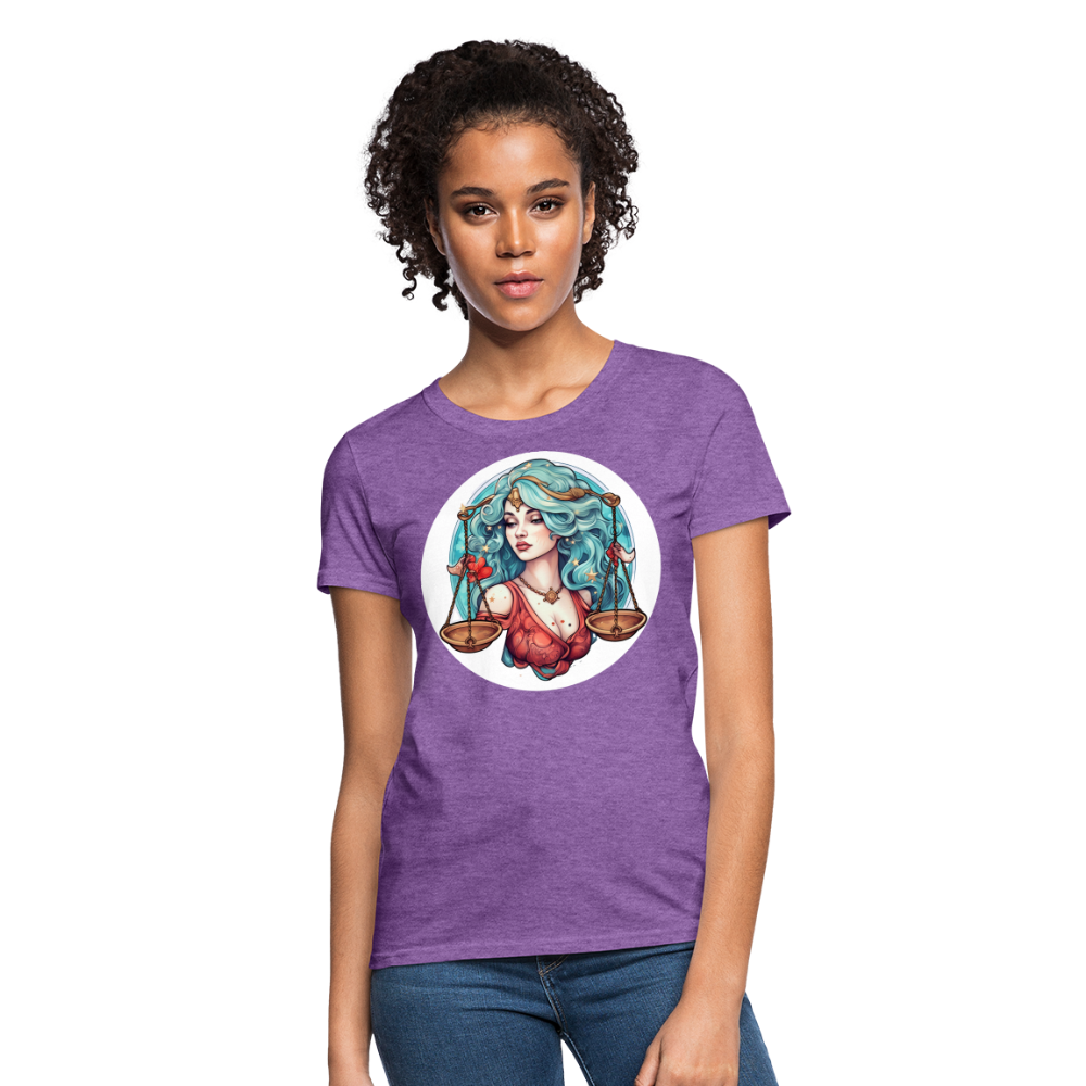 Women's Symbol Libra T-Shirt - purple heather