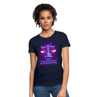 Thumbnail for Women's Neon Libra T-Shirt - navy