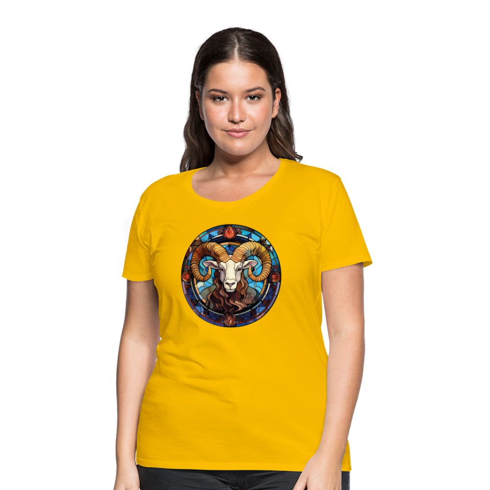 Women’s Mosaic Aries Premium T-Shirt - sun yellow