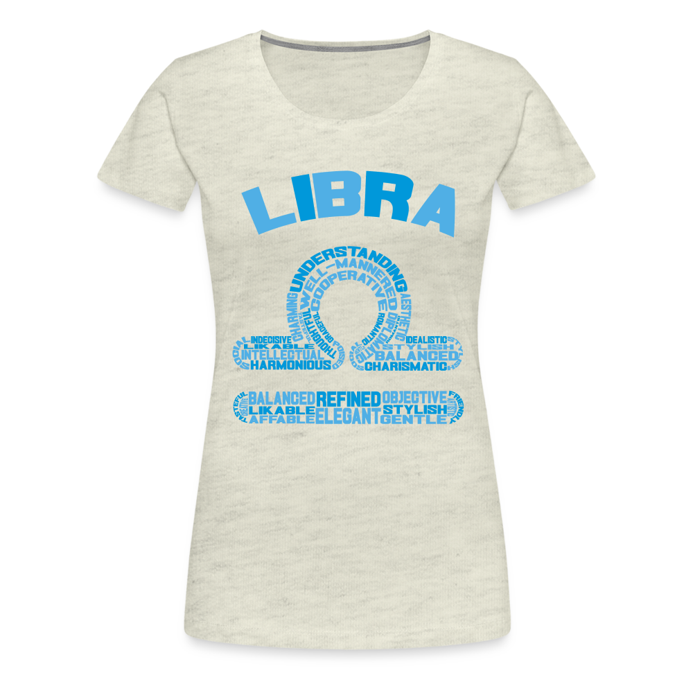 Women's Power Words Libra Premium T-Shirt - heather oatmeal