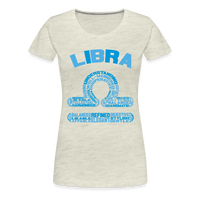 Thumbnail for Women's Power Words Libra Premium T-Shirt - heather oatmeal