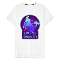 Thumbnail for Men's Neon Capricorn Premium T-Shirt - white