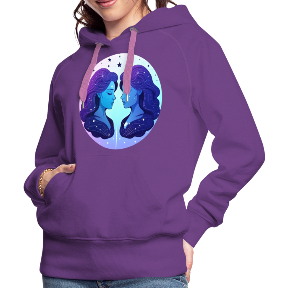 Women’s Magic Gemini Premium Hoodie - purple 