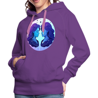 Thumbnail for Women’s Magic Gemini Premium Hoodie - purple 