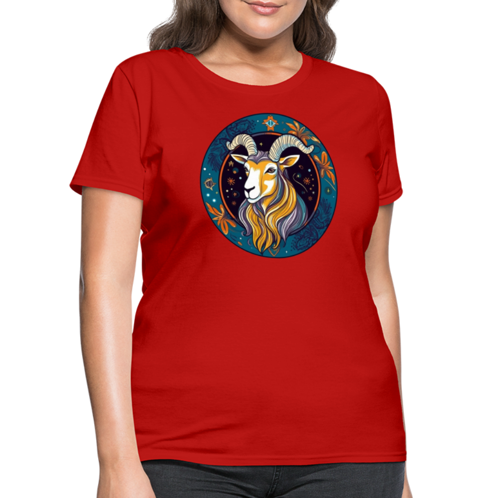 Women's Mythical Capricorn T-Shirt - red