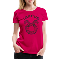 Thumbnail for Women's Power Words Taurus Premium T-Shirt - dark pink