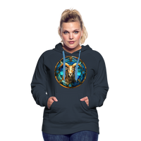 Thumbnail for Women’s Mosaic Capricorn Premium Hoodie - navy