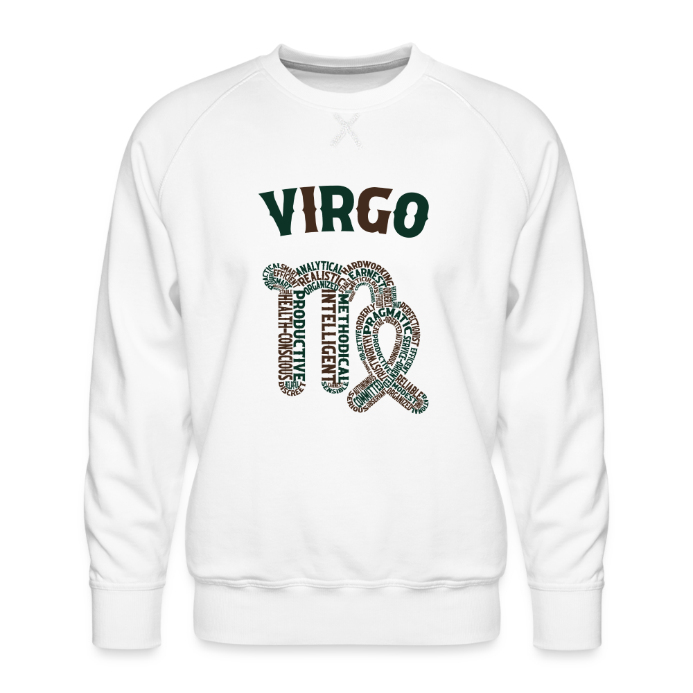 Men's Power Words Virgo Premium Sweatshirt - white