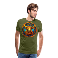 Thumbnail for Men's Mosaic Taurus Premium T-Shirt - olive green