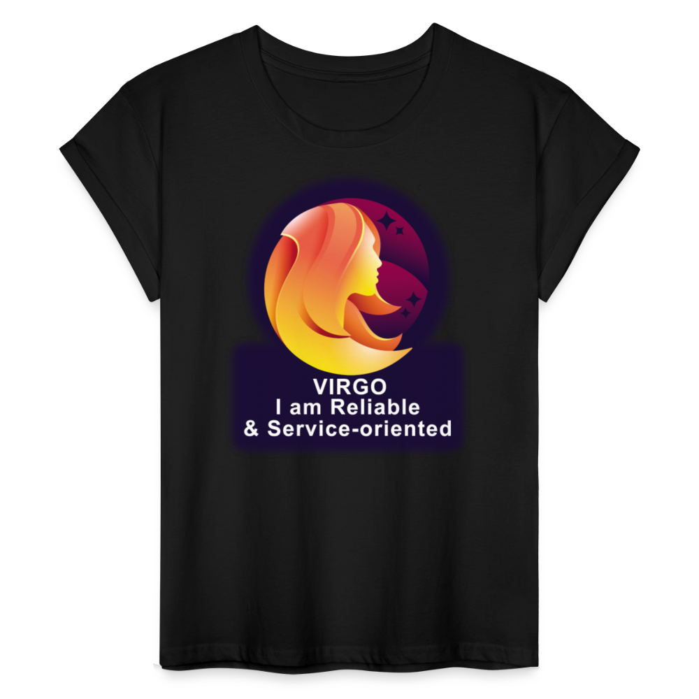 Women's Glow Virgo Relaxed Fit T-Shirt - black