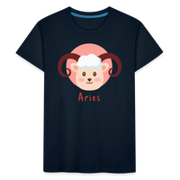 Thumbnail for Kid’s Astro Toon Aries Premium Organic T-Shirt - deep navy