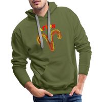 Thumbnail for Men's Power Words Aries Premium Hoodie - olive green